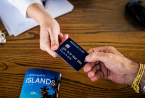 Handing credit card - Shore Excursion Job Cruise Ship