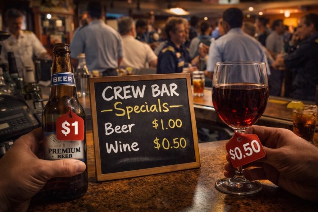 Crew Bar on a Cruise Ship