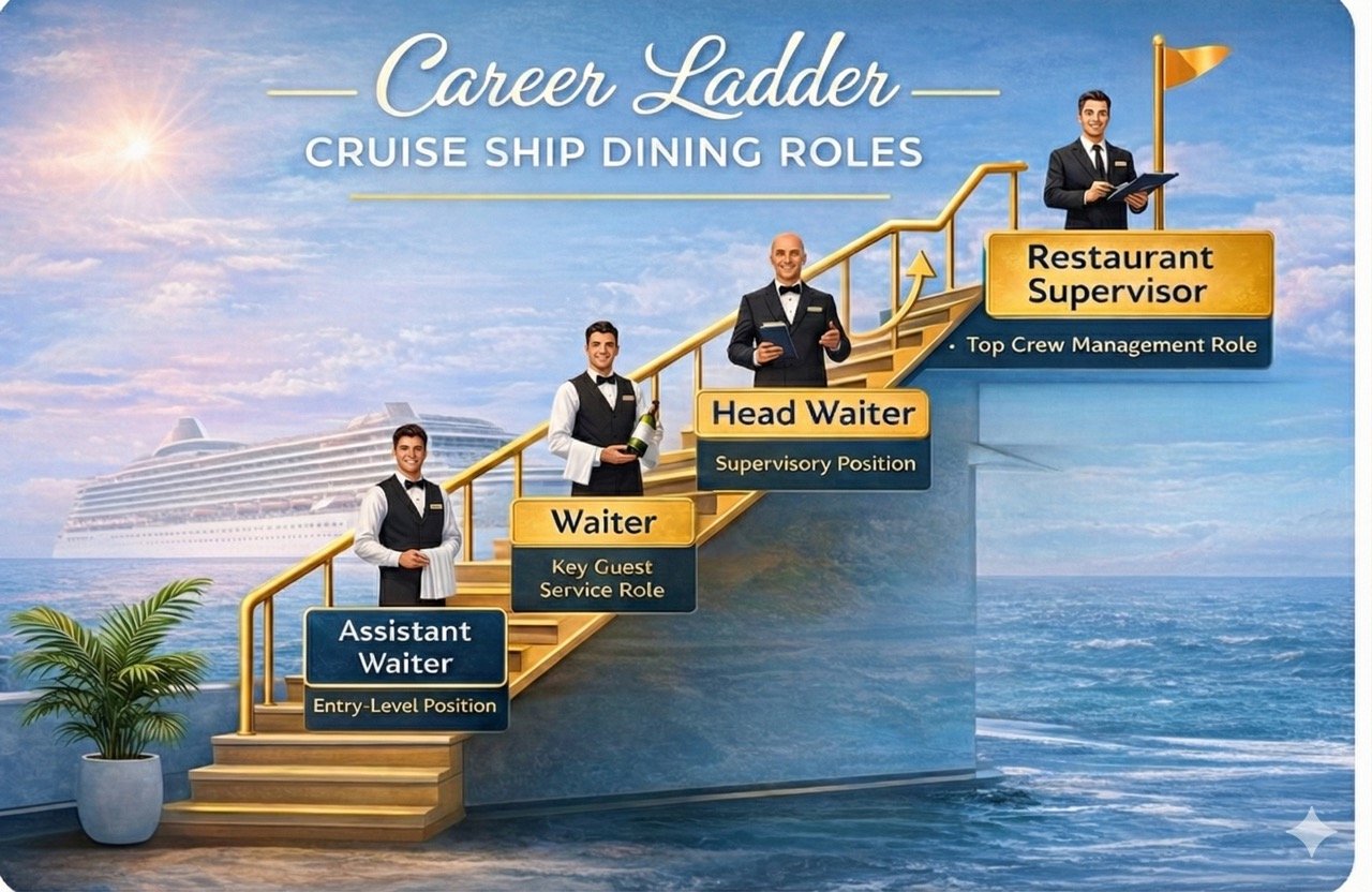 Cruise Ship Dining Roles - Waiter