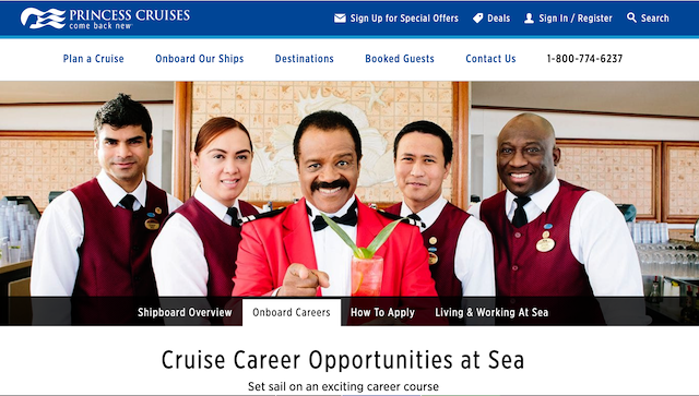 Princess Cruises Career Website