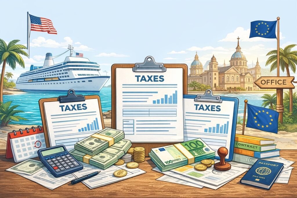 Taxes for Crew working on a cruise ship Large